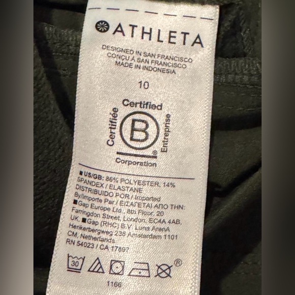 Athleta Olive Green Travel Trek Pants Womens 10 Lightweight Stretch NWOT - Picture 6 of 7